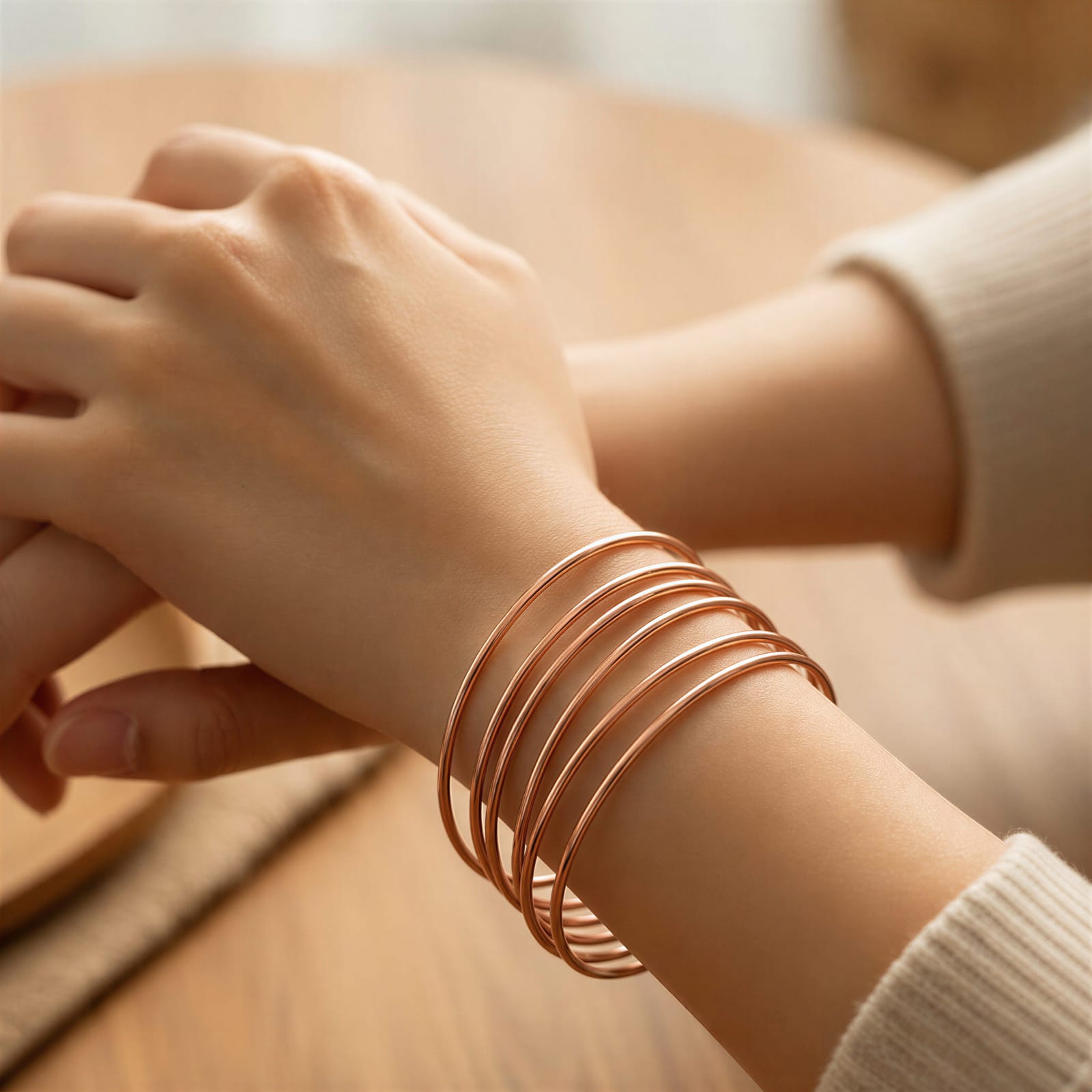 Stainless Steel Stacking Bangles — view 5
